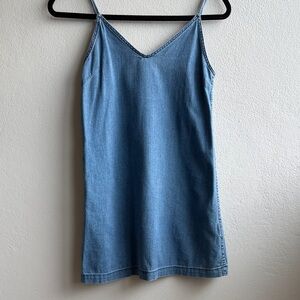 Aritzia 100% Cotton Denim Mini Slip Dress